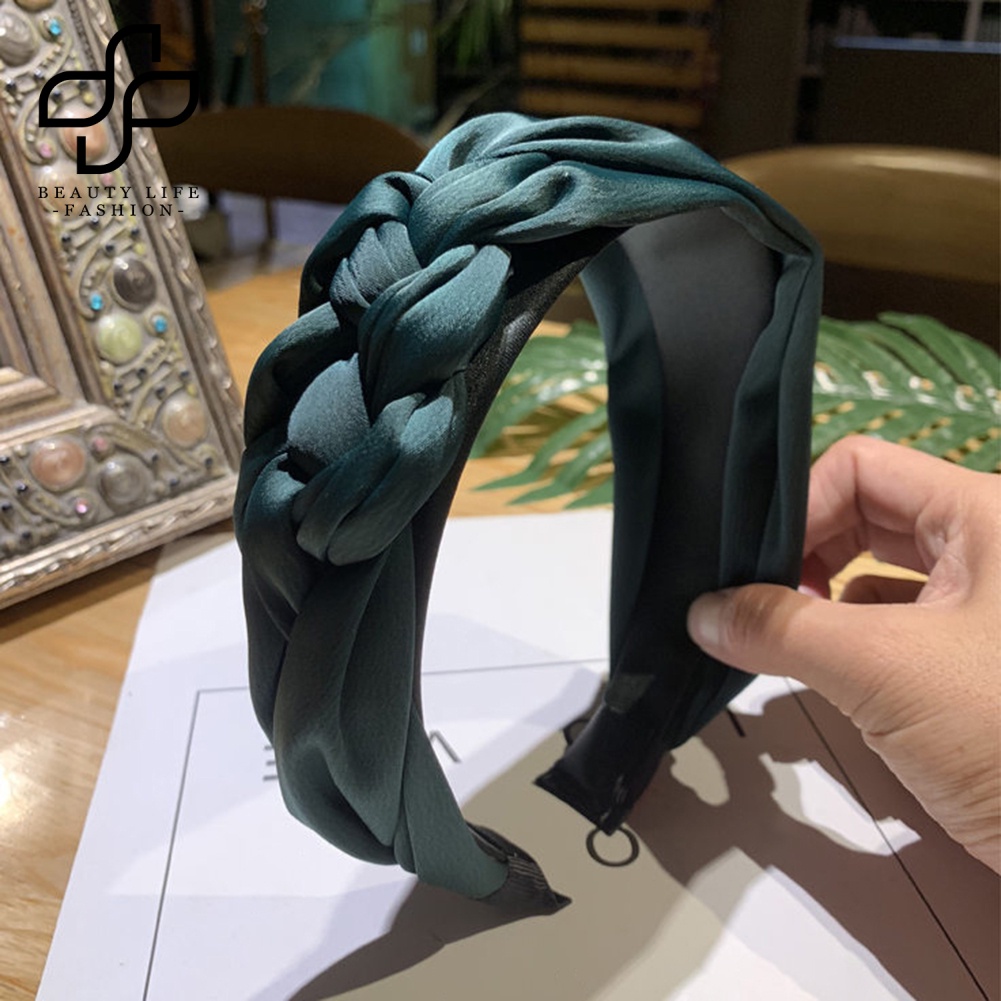 Băng Đô Xoắn Cài Tóc Bản Rộng Thời Trang Cho Nữ