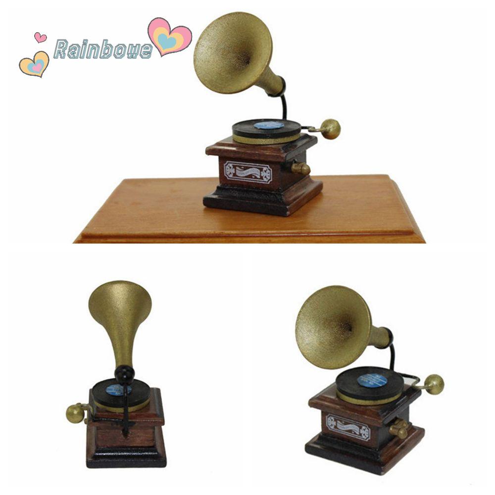 Bộ Mô Hình Máy Hát Đĩa Cho Nhà Búp Bê Tỉ Lệ 1: 12