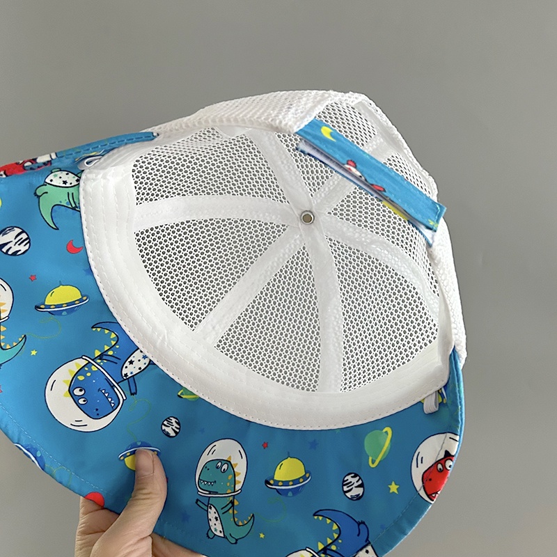 Nón Tai Bèo Vành Rộng Phối Lưới Thoáng Khí Thời Trang Mùa Hè Cho Bé