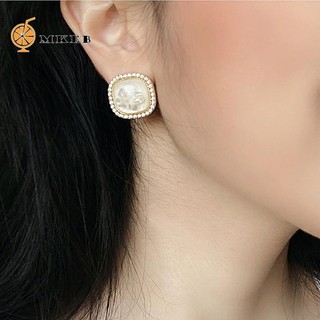 Đôi bông tai bằng bạc S925 đính hạt lấp lánh phong cách cổ điển dành cho nữ