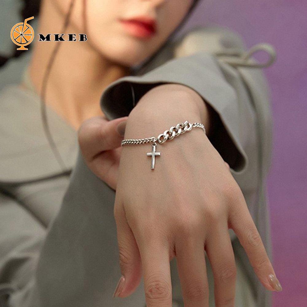 Vòng Tay Dây Xích Mặt Thánh Giá Bằng Đồng Thời Trang Cho Nam Và Nữ