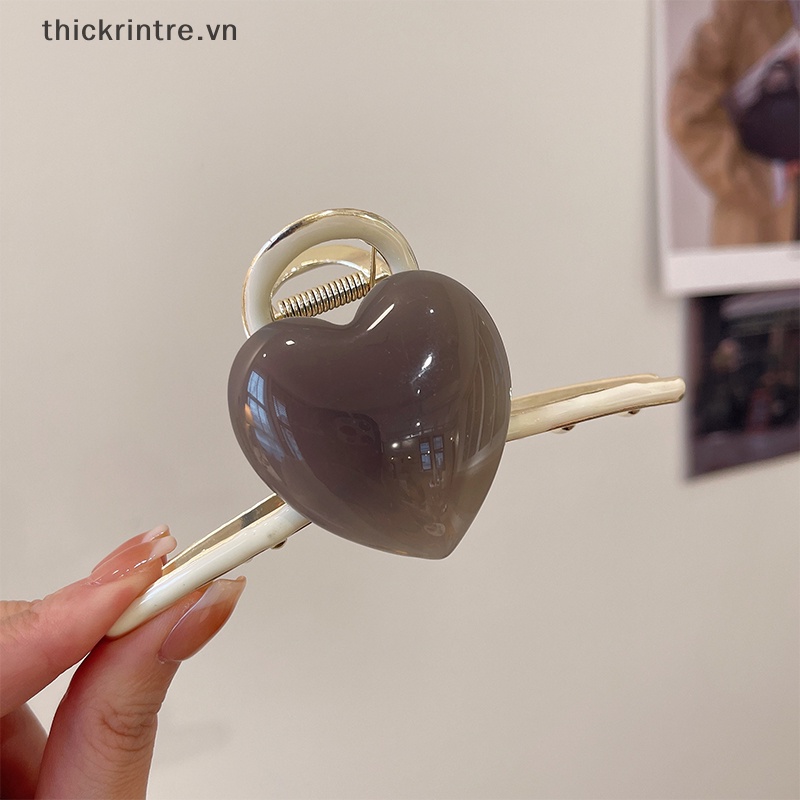 Kẹp Tóc Cỡ Lớn Hình Trái Tim Ngọt Ngào Cho Nữ