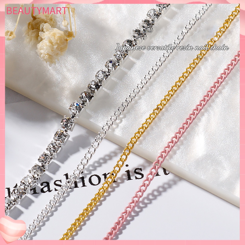 Bộ 3 Thanh Kim Loại Trang Trí Móng Tay 3D Thời Trang Dành Cho Nữ