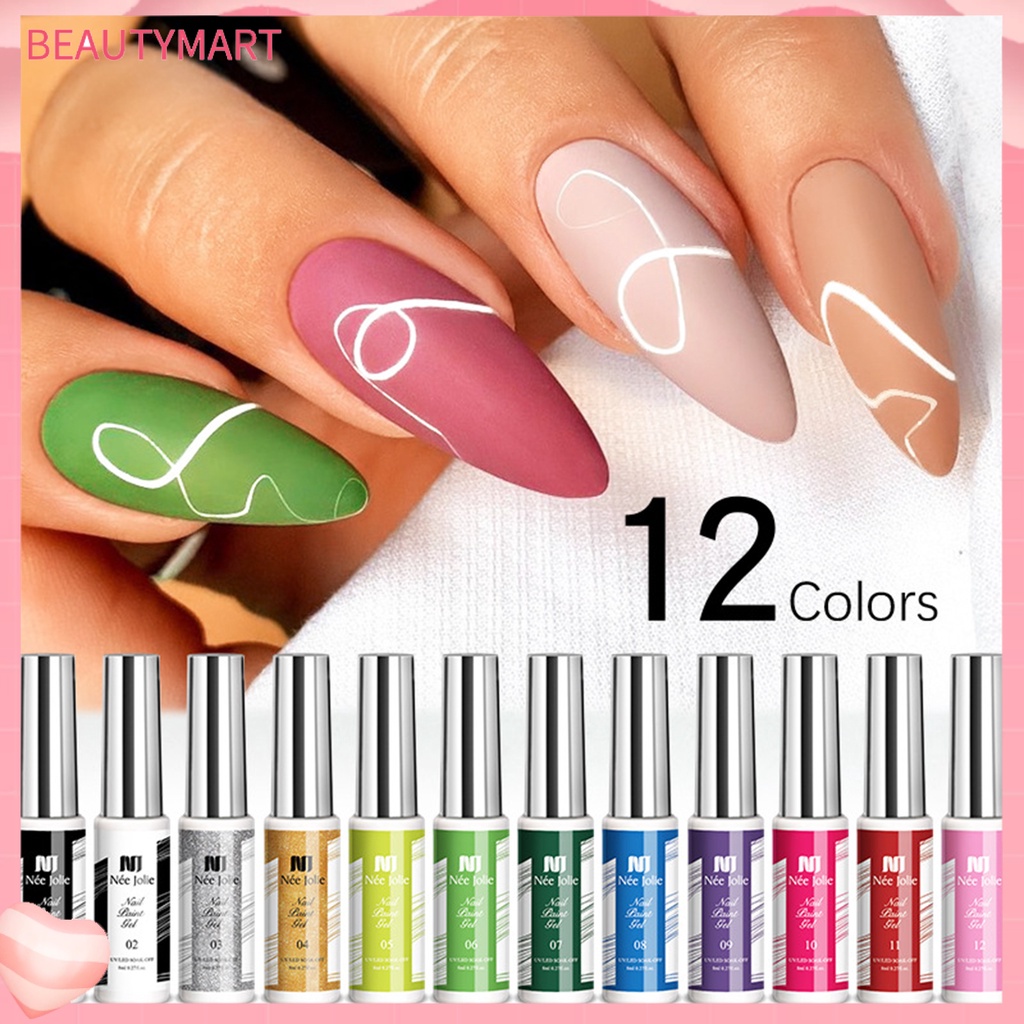 Gel Sơn Móng Tay 8ml Độ Đàn Hồi Cao Không Phai Tiện Dụng