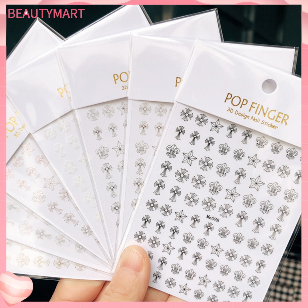 Miếng Dán Trang Trí Móng Tay Hình Chữ Thập DIY