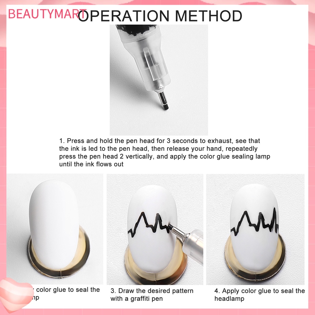 Bút Vẽ Móng Nghệ Thuật Nhanh Khô Chống Thấm Nước Nhiều Màu Sắc Dành Cho Salon