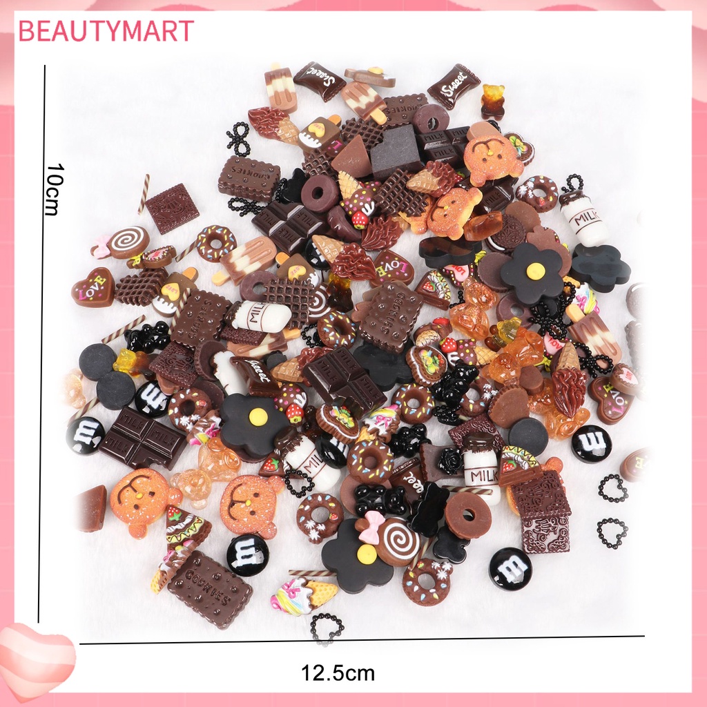 Set 30 Phụ Kiện Trang Trí Móng Tay 3D Bằng Nhựa Resin Chống Nước DIY