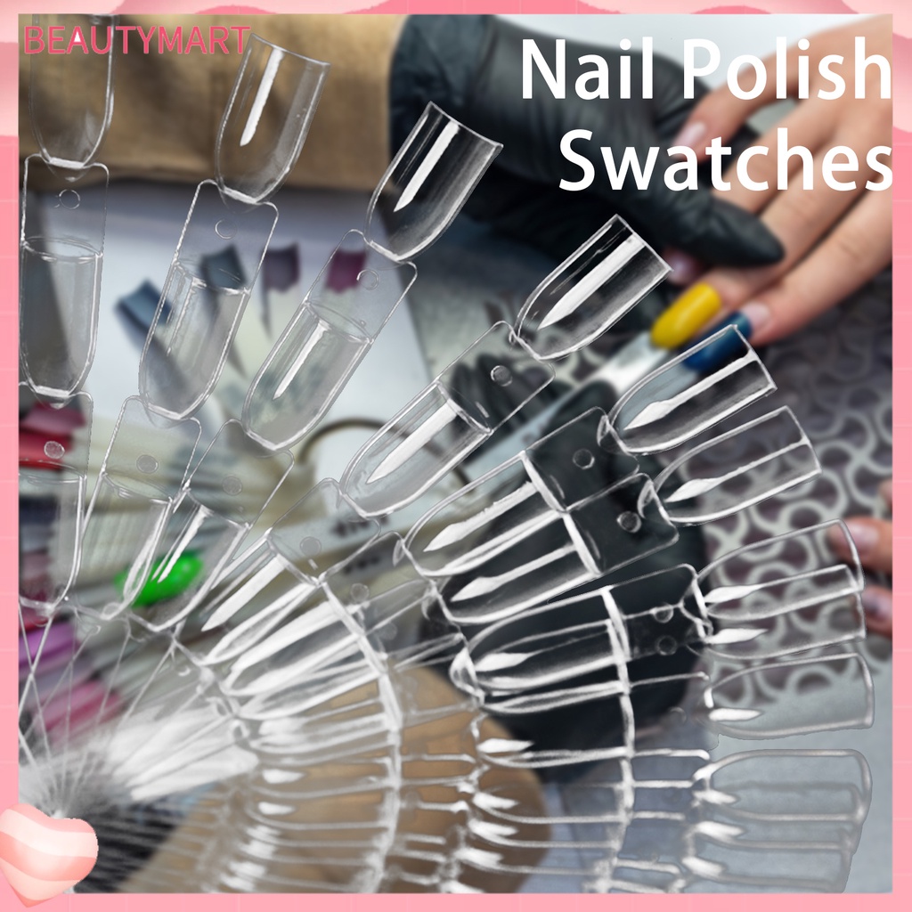 Bộ 50 Bảng Trưng Bày Móng Tay Giả Trong Suốt Hình Quạt Dễ Sử Dụng Thân Thiện Với Môi Trường