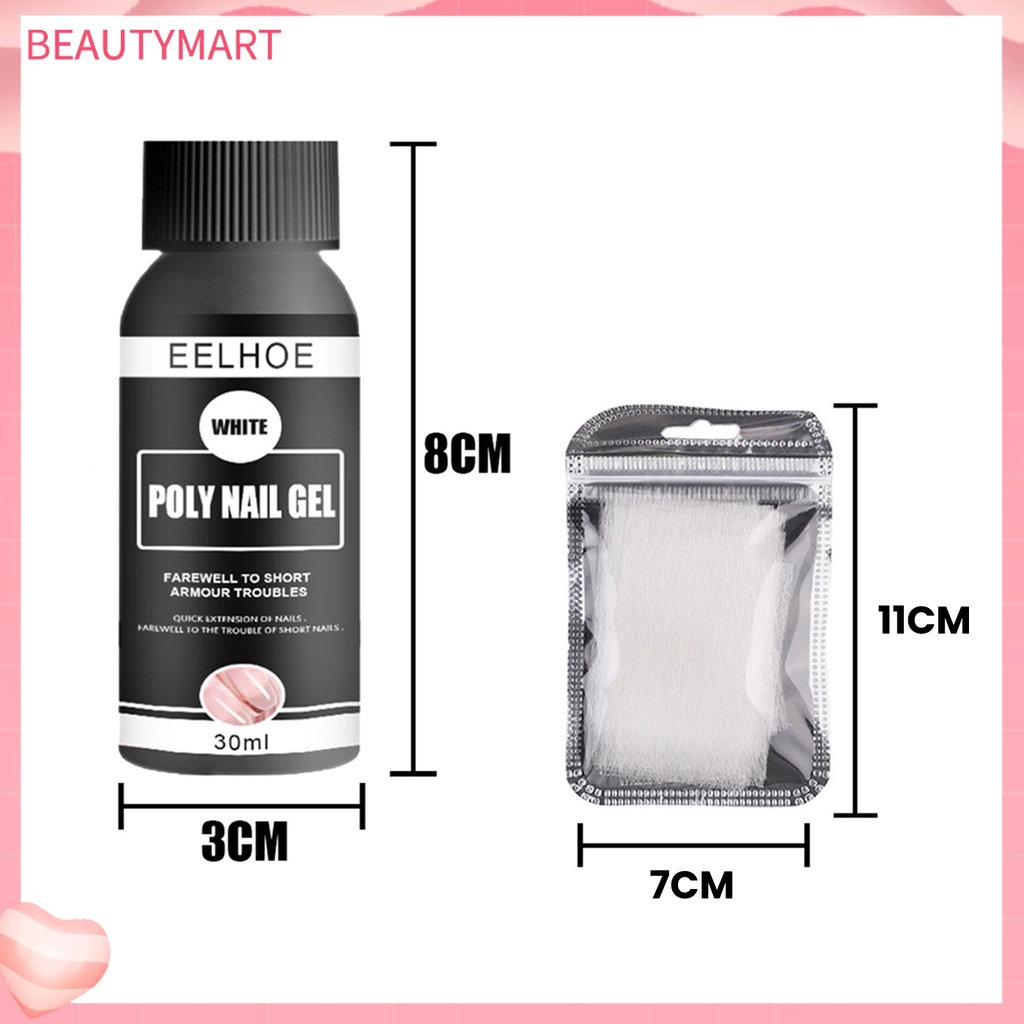 1 Bộ Gel Poly 30ml Nối Dài Móng Tay Nhanh Khô Lâu Trôi Chuyên Nghiệp