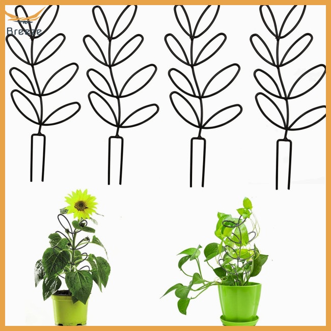 Set 4 Khung Hỗ Trợ Trồng Cây Dây Leo Trong Nhà Hình Chiếc Lá Dễ Thương