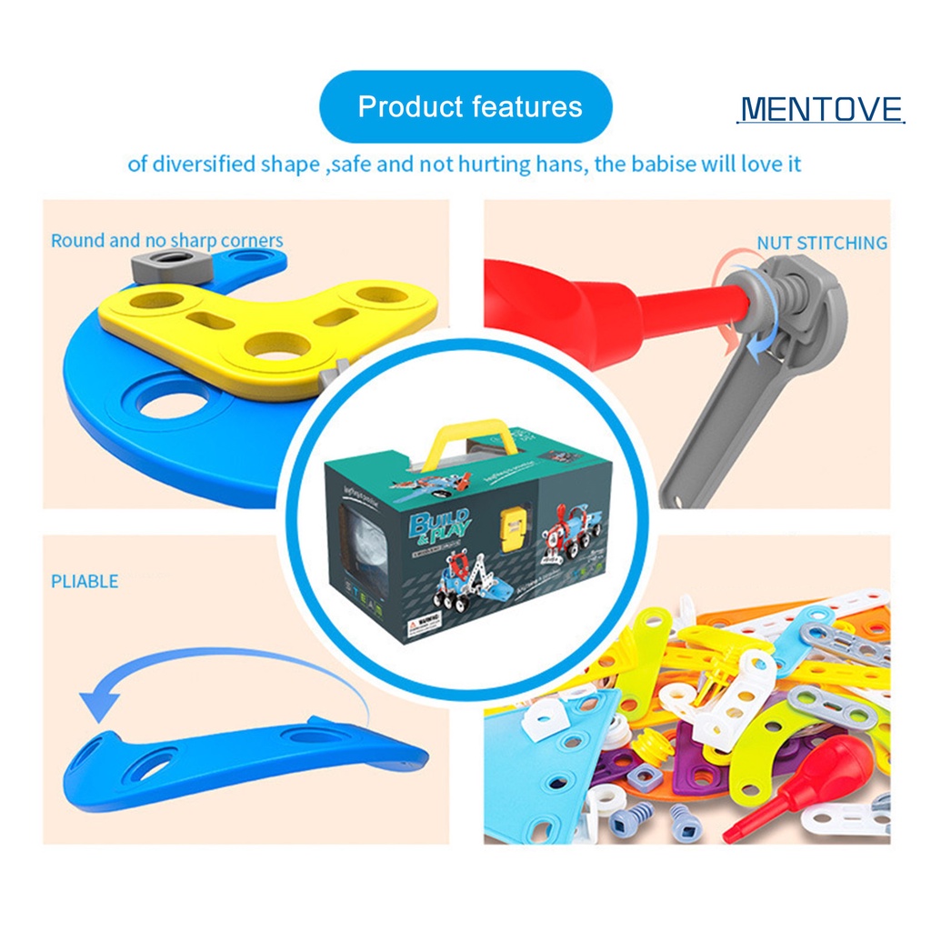 [MT] Set 143 Khối Xây Dựng Bằng Nhựa Nhận Diện Màu Sắc Tự Kích Thích Trí Thông Minh Cho Bé