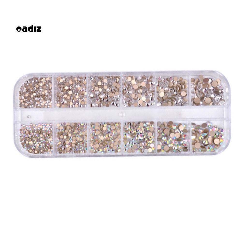 Set 1440 Hạt Cườm 12 Ngăn Dùng Trang Trí Móng Nghệ Thuật DIY