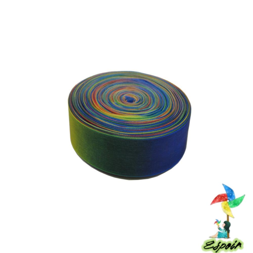 Cuộn Dây Ruy Băng 50 Yard Chất Liệu Chiffon Màu Cầu Vồng Lấp Lánh