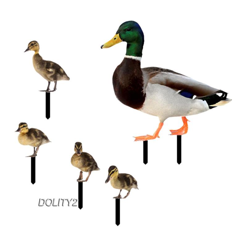 Set 2 / 5 Tượng Vịt Phẳng Điêu Khắc Trang Trí Lễ Phục Sinh