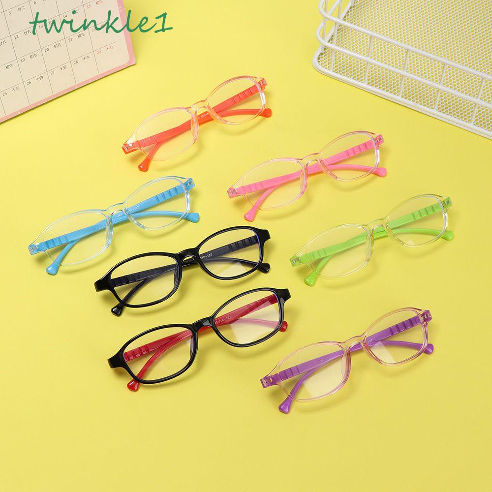 Mắt Kính Gọng Tròn Trong Suốt Chống Bức Xạ Cho Bé