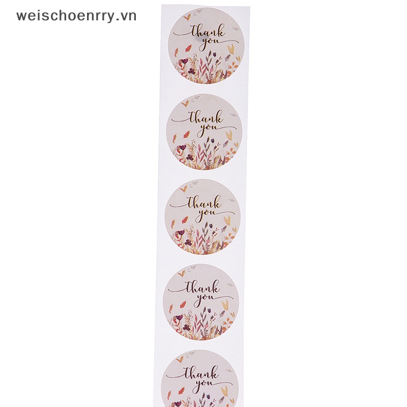 Cuộn 500 Hình Dán Chữ Thank You Trang Trí Niêm Phong Bao Bì Tiện Dụng