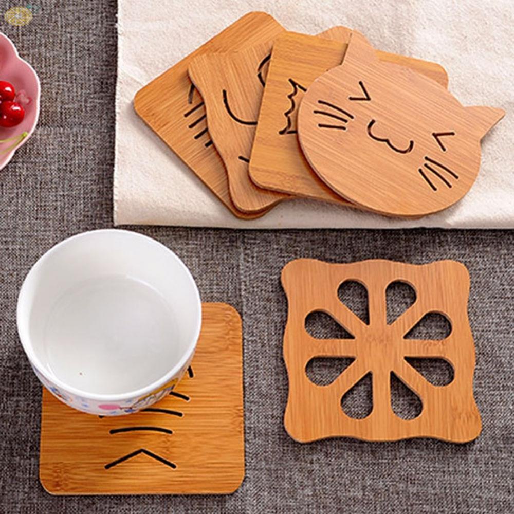【VARSTR】Table Placemat 14.8*14.8cm Creative Gift Decoration For Hot Dishes Bowl Teapot