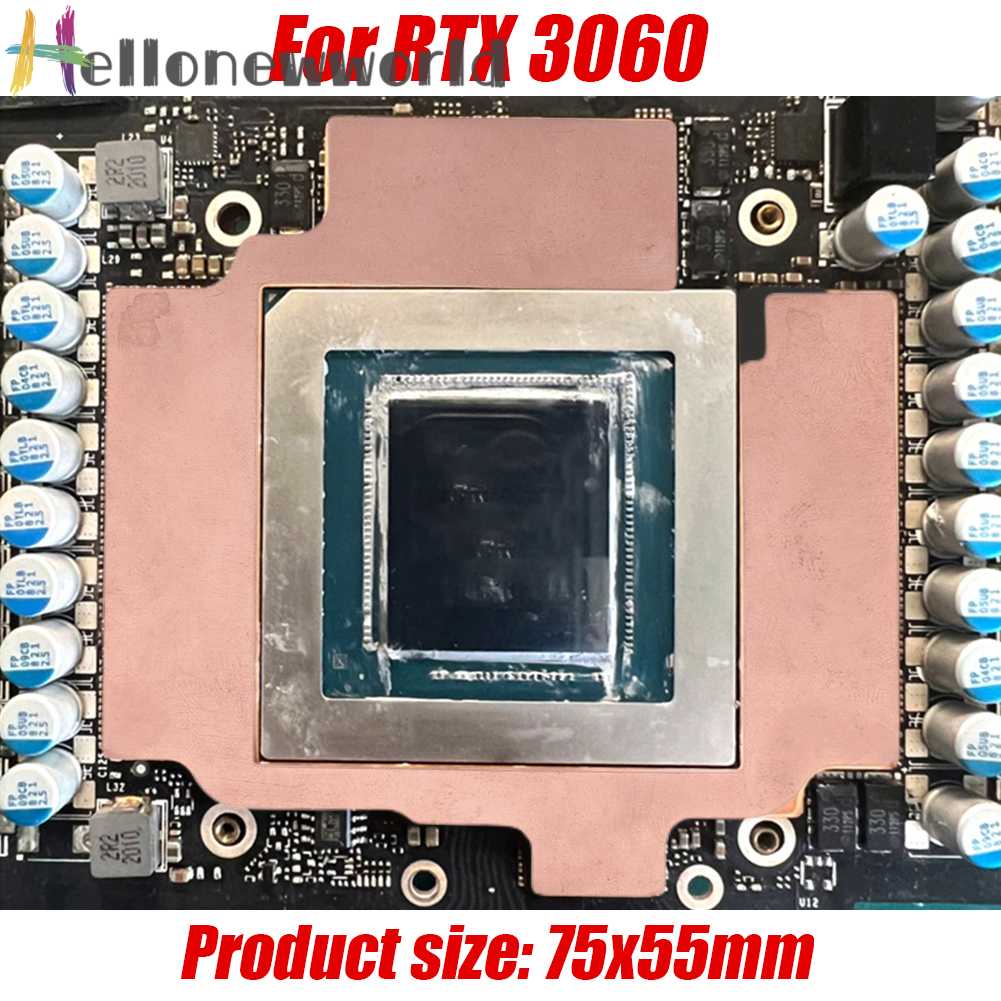 Bộ Tản Nhiệt GPU RAM Bằng Đồng 386.4W / M.K Chống Gỉ Chuyên Dụng Cho RTX 3060 3080 / RX 5600 XT / RX 580