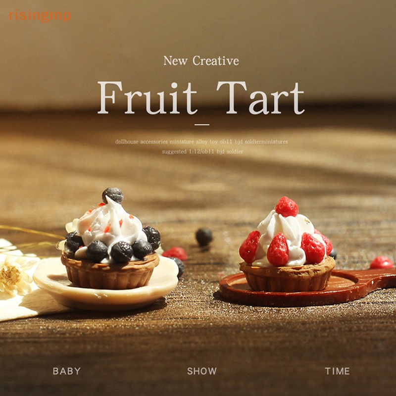 1 Mô Hình Bánh Tart Dâu Tây Tỉ Lệ 1: 6 1: 12 Trang Trí Nhà Búp Bê