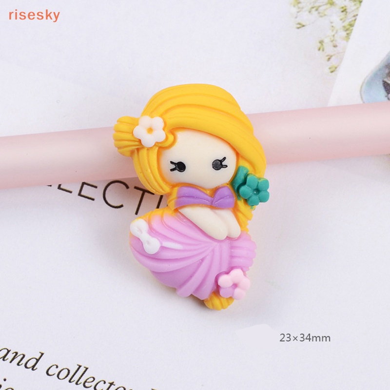 Set 10 Tấm Dán Đế Phẳng 7 Kiểu Hoạt Hình Công Chúa Dễ Thương Trang Trí Sổ Tay DIY