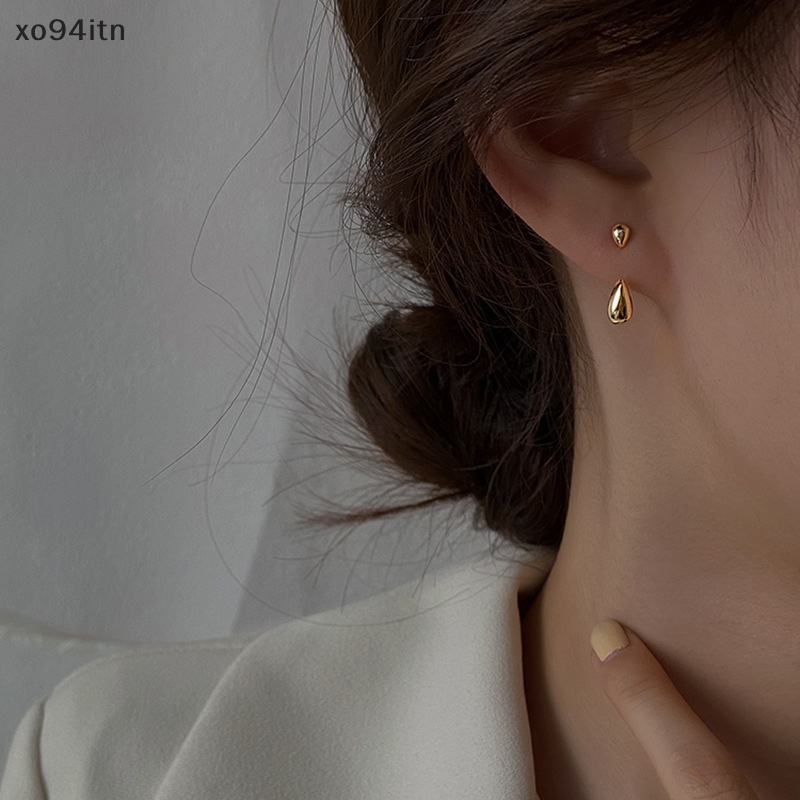 1 Khuyên Tai Nữ Đính Đá Hình Giọt Nước Thời Trang