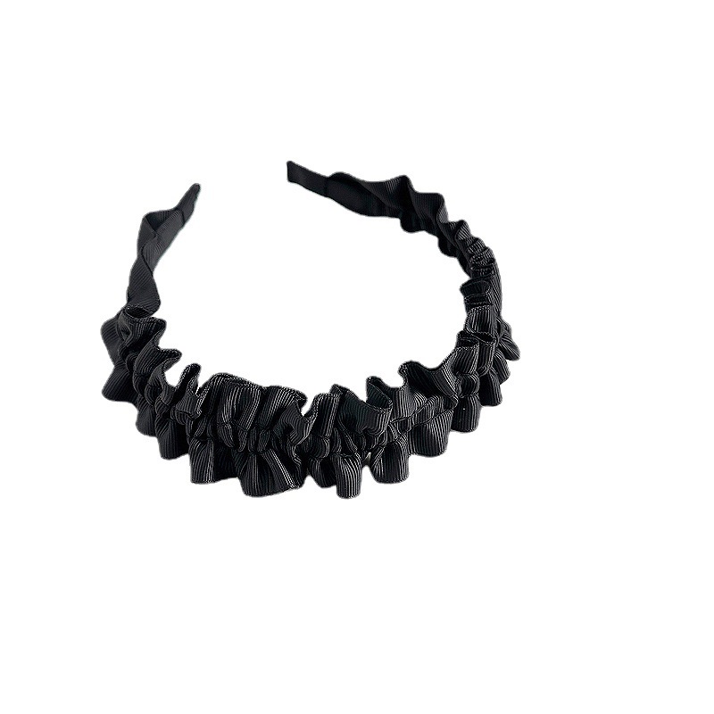 Băng Đô Cài Tóc Bản Rộng Gợn Sóng Gấp Được Kiểu Pháp Đơn Giản Thời Trang Mới 2023