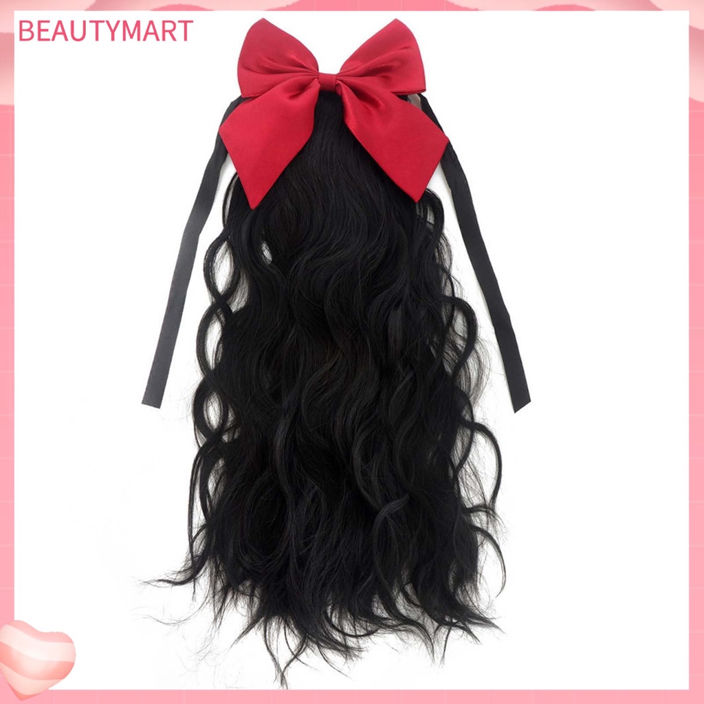 Bộ Tóc Giả Đuôi Ngựa Dài Xoăn Co Giãn Độc Đáo Cho Nữ