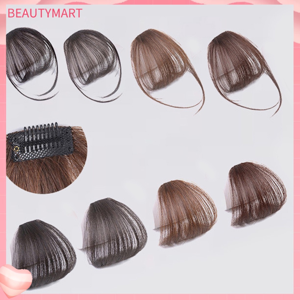 [beautymart] Tóc Mái Giả Màu Sắc Tươi Sáng Thân Thiện Với Làn Da Không Đường May Trang Trí Cho Nữ Giới