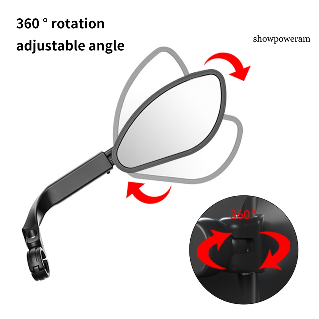 Gương Chiếu Hậu Có Giá Đỡ Xoay 360 Độ Bằng PP Chống Mòn Cho Xe Đạp MTB