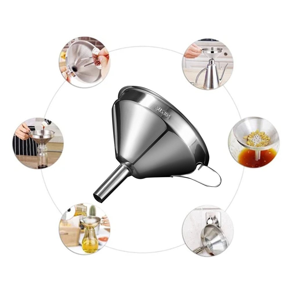 =Christmas=Small Mouth Funnels Bar Wine Flask Funnel Mini Stainless Steel for Filling