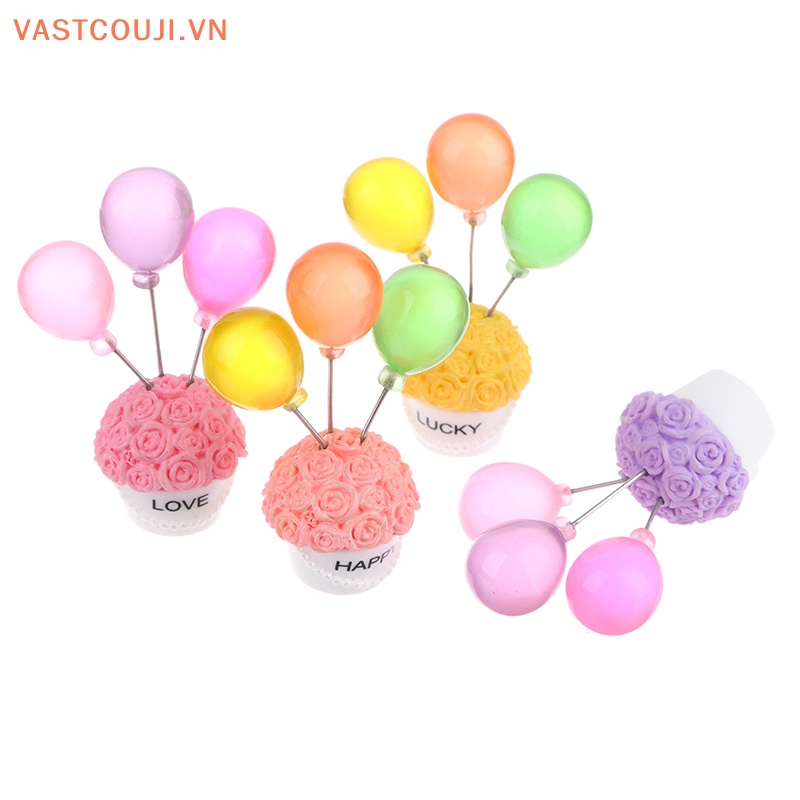 1 Bong Bóng Hoa Hồng Bằng Nhựa Resin Trang Trí Xe Hơi / Nhà Búp Bê