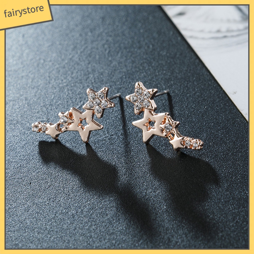 1 Đôi Bông Tai Hình Ngôi Sao Đính Đá Thời Trang Dành Cho Nữ