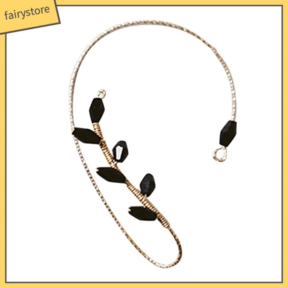 1 Khuyên Kẹp Vành Tai Không Cần Xỏ Lỗ Mạ Vàng Độc Đáo Cho Nữ