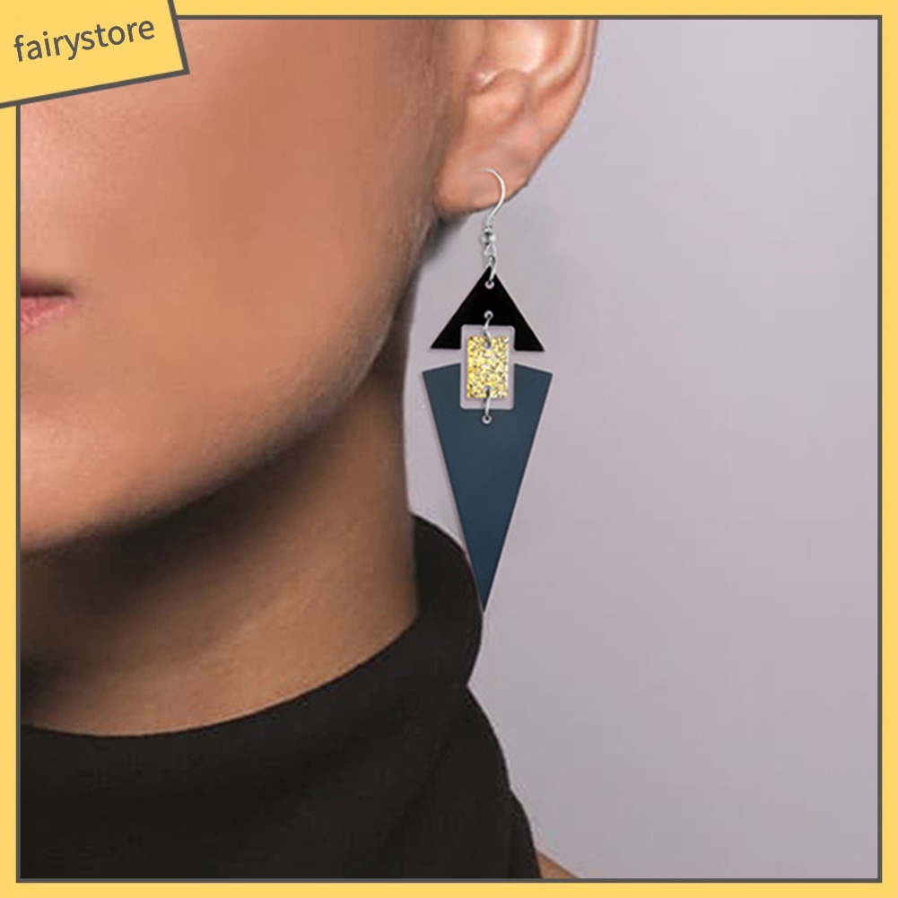 Bông Tai Dài Hình Tam Giác Thời Trang Dành Cho Nữ