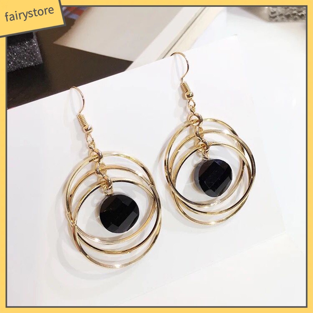 Bông Tai Móc Hình Tròn Rỗng Thanh Lịch Cho Nữ