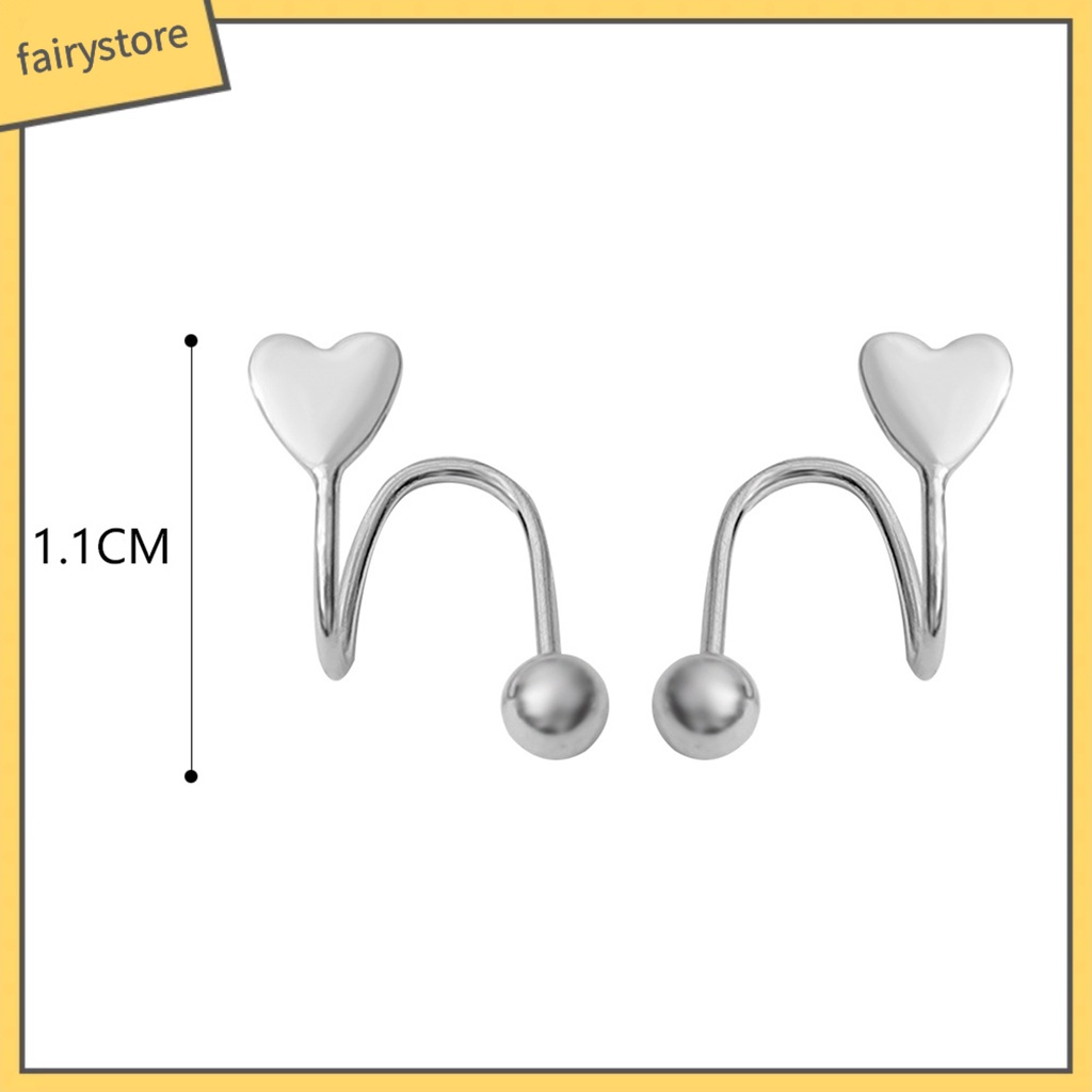 1 Đôi Bông Tai Hình Trái Tim Lấp Lánh Dành Cho Nữ
