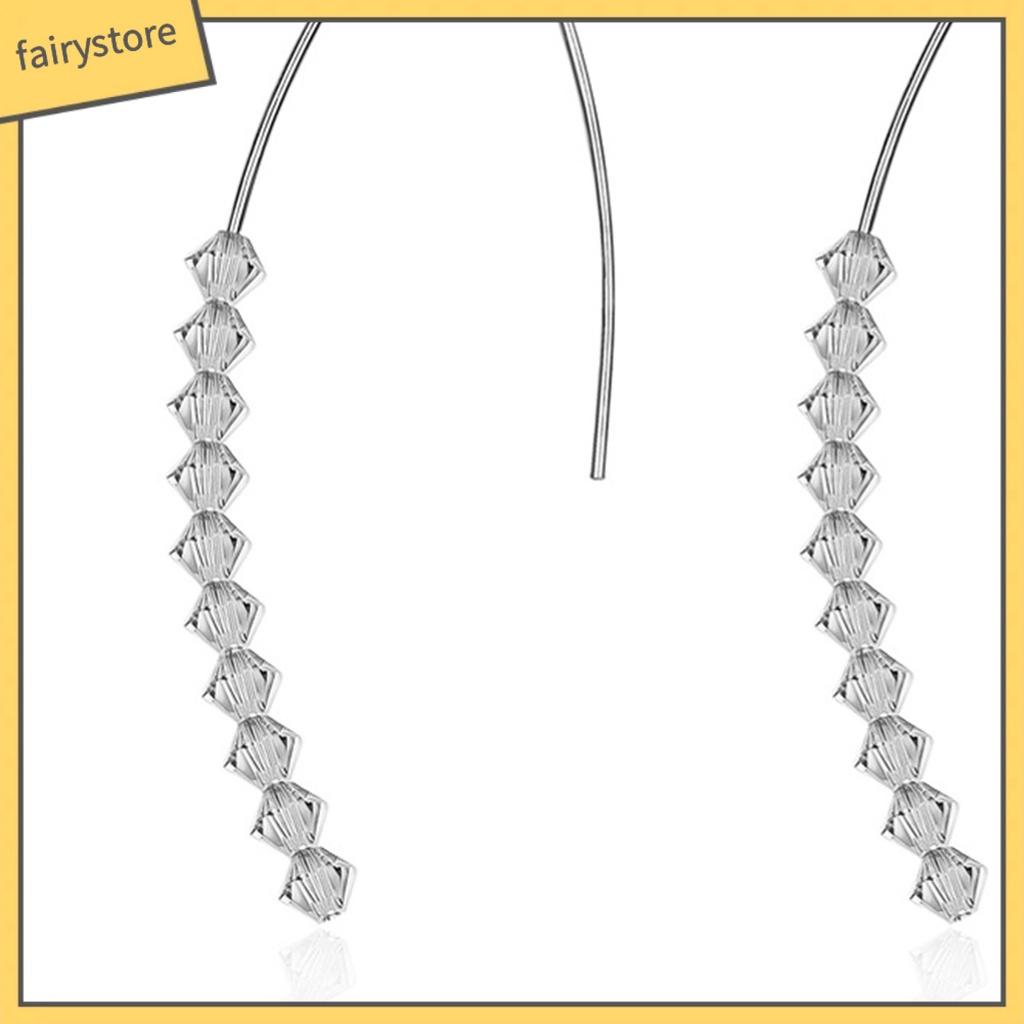 Bông Tai Bạc 925 Dáng Dài Hình Chữ V Thời Trang Cho Nữ