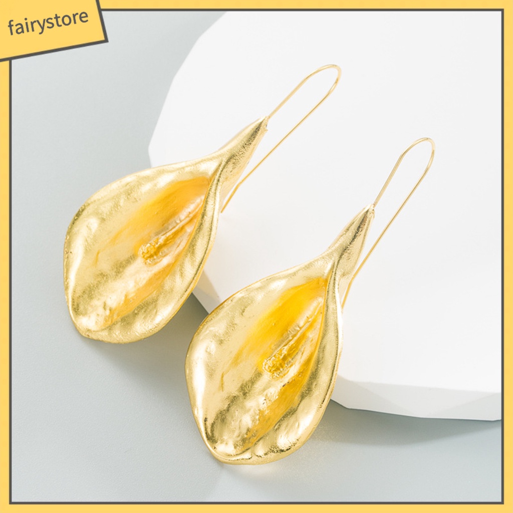 1 Đôi Bông Tai Hình Chiếc Lá Phong Cách Vintage