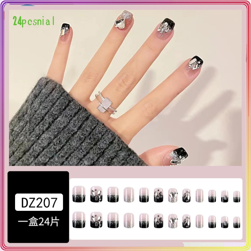 Miếng Dán Trang Trí Móng Tay Họa Tiết Trái Tim Lấp Lánh Xinh Xắn