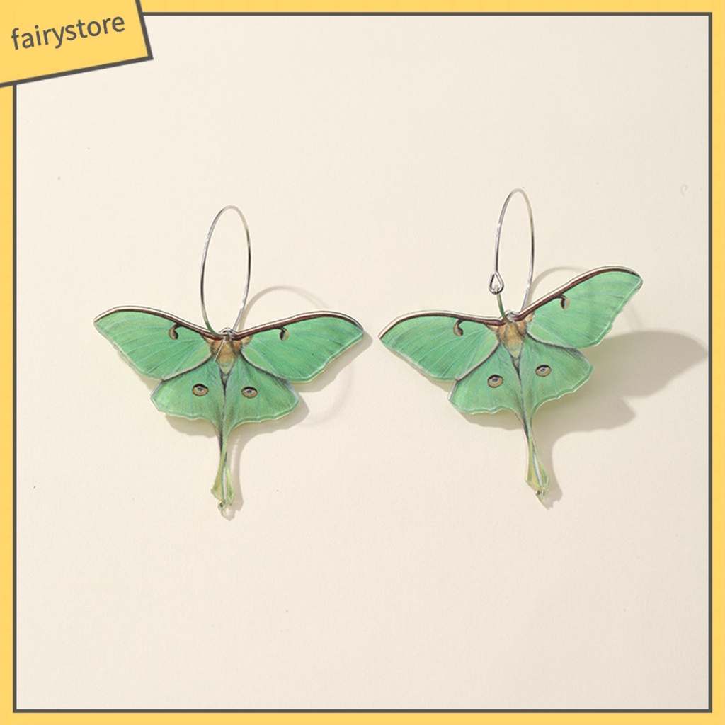 1 Đôi Bông Tai Tròn Lớn Mặt Bướm Hình Học Thời Trang Dành Cho Nữ