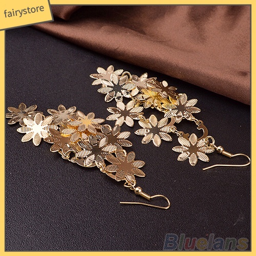 [FRO] Khuyên Tai Móc Hình Bông Tuyết Nhiều Lớp Bằng Hợp Kim Cổ Điển Sang Trọng Cho Nữ