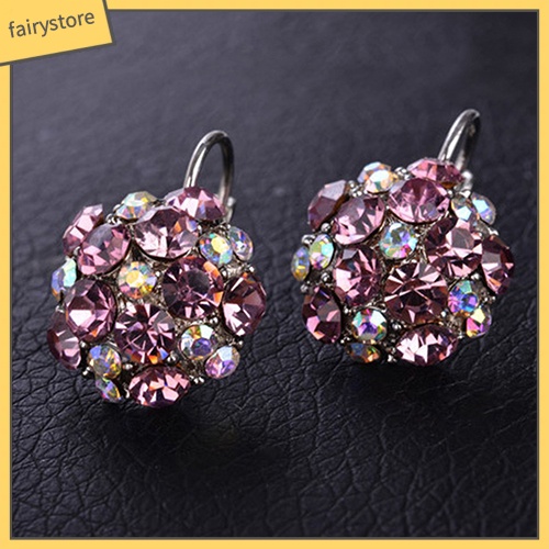 Khuyên Tai Đính Đá Cubic Zirconia Nhiều Màu Sắc Cho Nữ