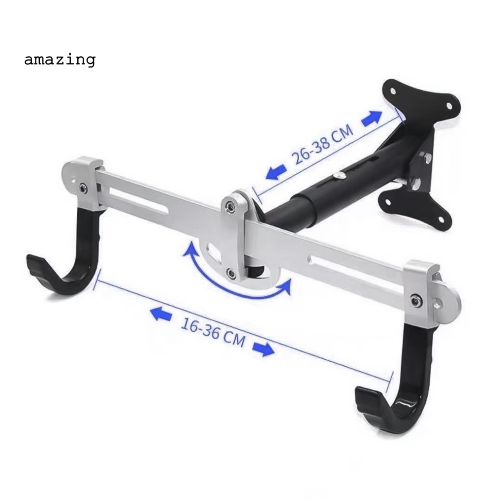 Móc Đôi Treo Xe Đạp Gắn Tường Màu Đen Có Thể Gập Lại Tiện Dụng
