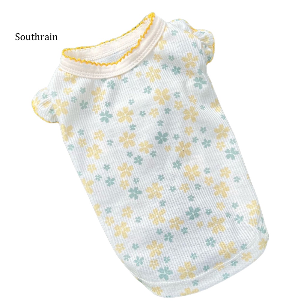 Áo Sát Nách In Họa Tiết Hoa / Trái Cây Tinh Tế Thời Trang Mùa Hè Cho Cún Cưng