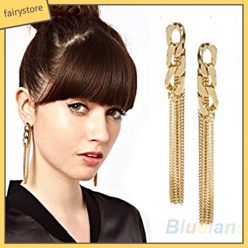 Bông Tai Dáng Dài Phối Tua Rua Phong Cách Retro Thời Trang Dự Tiệc Cho Nữ