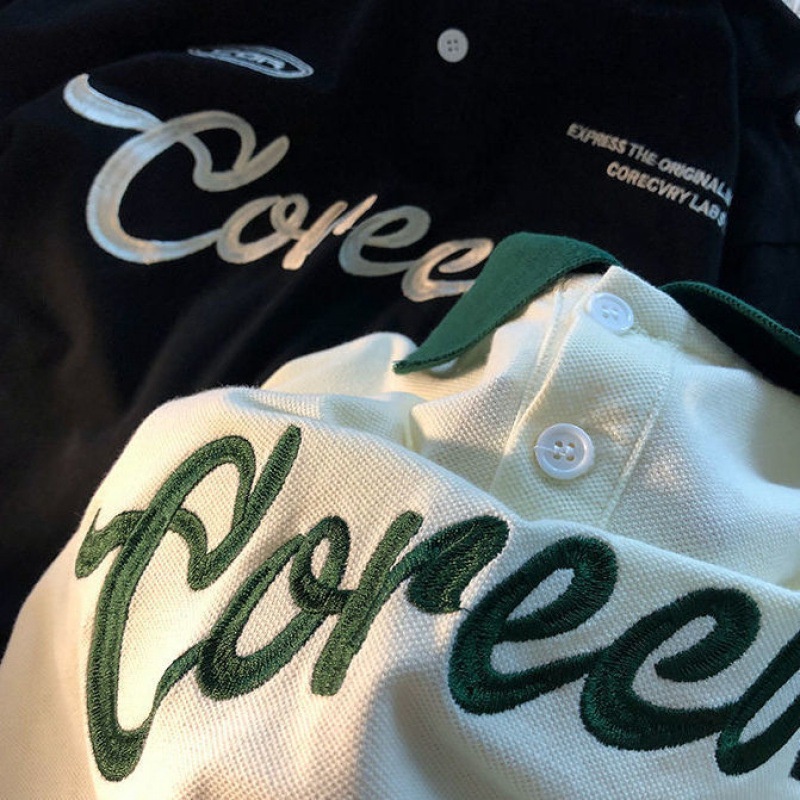 Áo Thun Nam Tay Ngắn Cổ Bẻ Dáng Rộng Phong Cách Nhật Bản Thời Trang Xuân Hè 2023