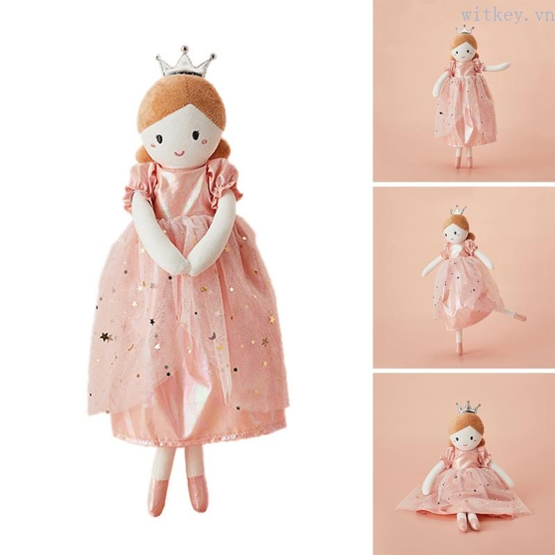 Thú Nhồi Bông Dễ Thương Với Váy Và Vương Miện Cho Bé Gái