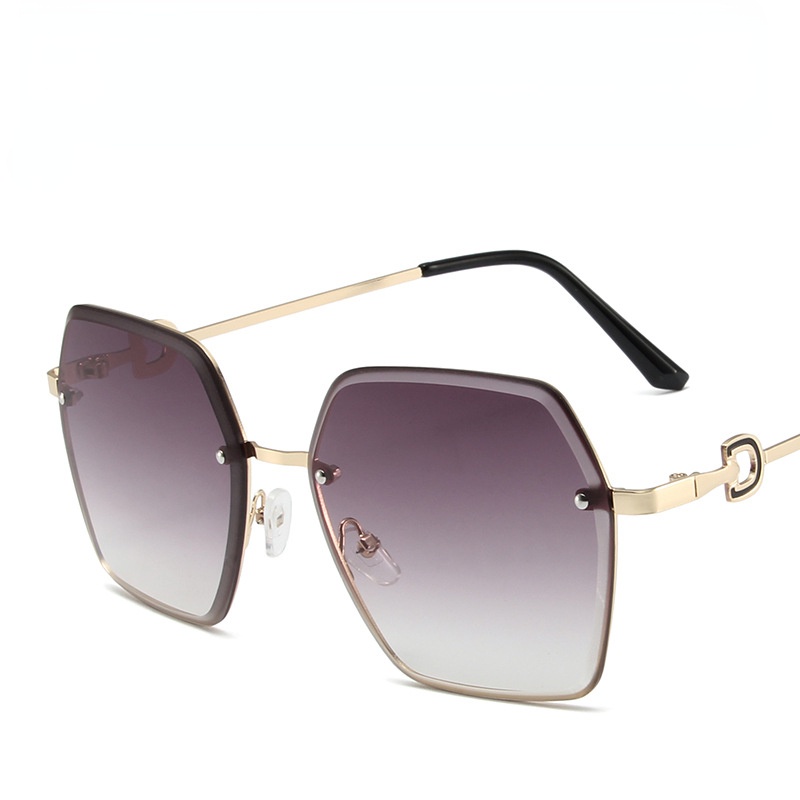 Kính Mát Gọng Vuông Kim Loại Thời Trang Cho Nam Nữ