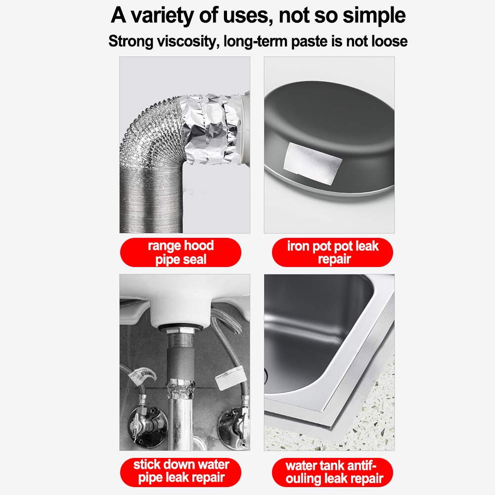 Cuộn Băng Keo Lõi Nhôm Chịu Nhiệt Cao Chống Rò Rỉ Dùng Sửa Chữa Ống Nước Nhà Bếp