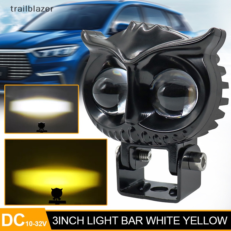 Đèn Pha LED Hai Màu Sắc Trắng / Vàng Hình Cú Mèo Chuyên Dụng Cho Xe Hơi